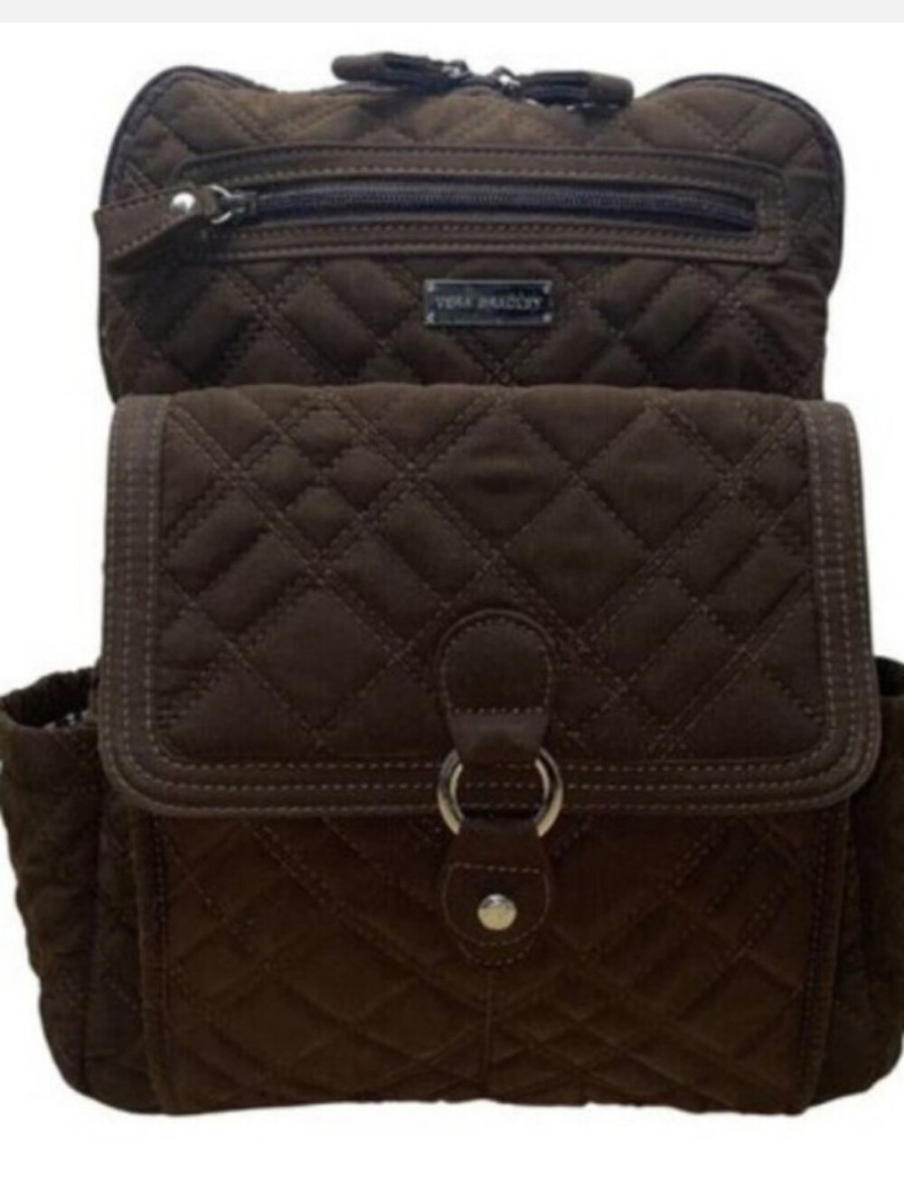 > Vera Bradley Quilted Men's Backpack in Dark Brown